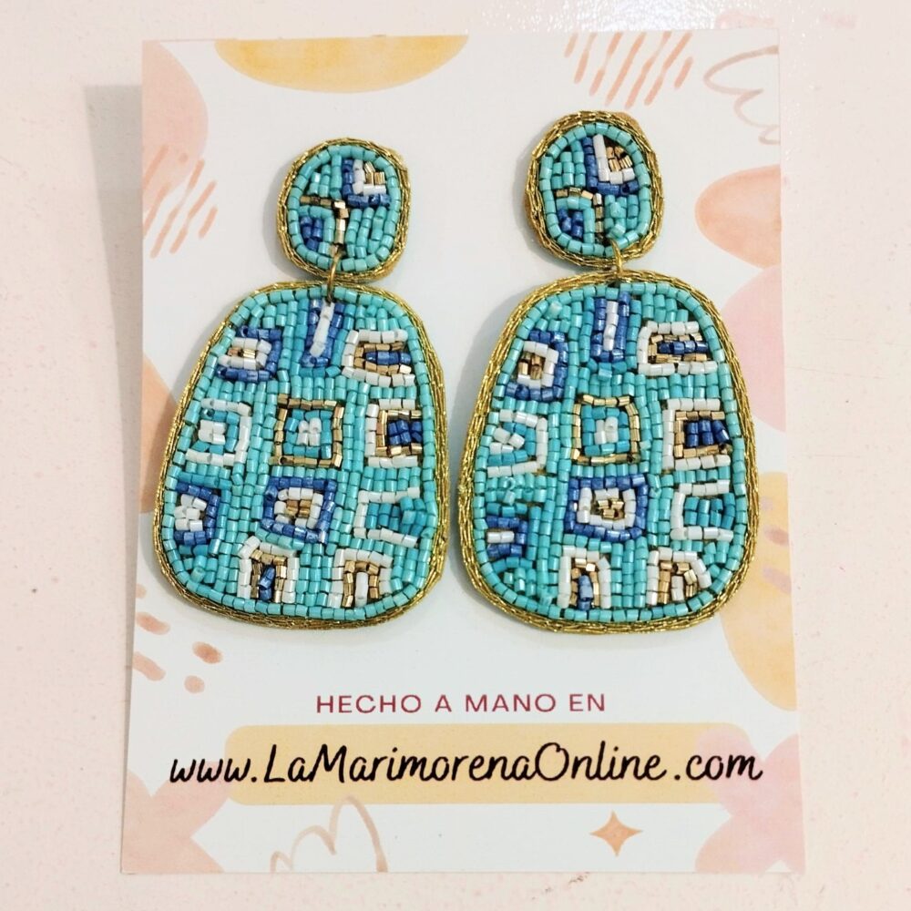 Pendientes abalorios boho