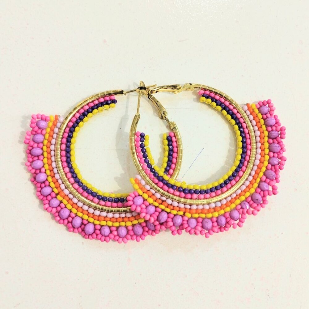 Aros abalorios boho
