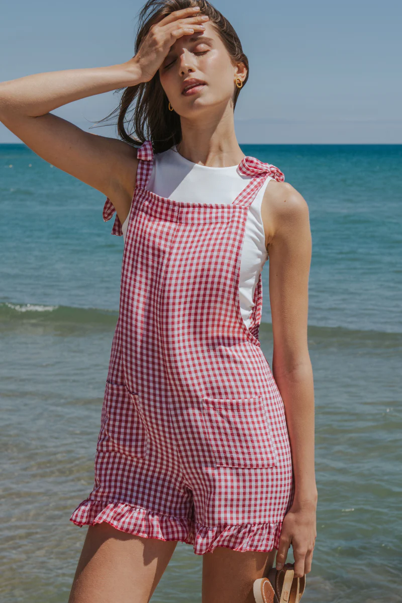 Mono abril vichy rojo - Imagen 4
