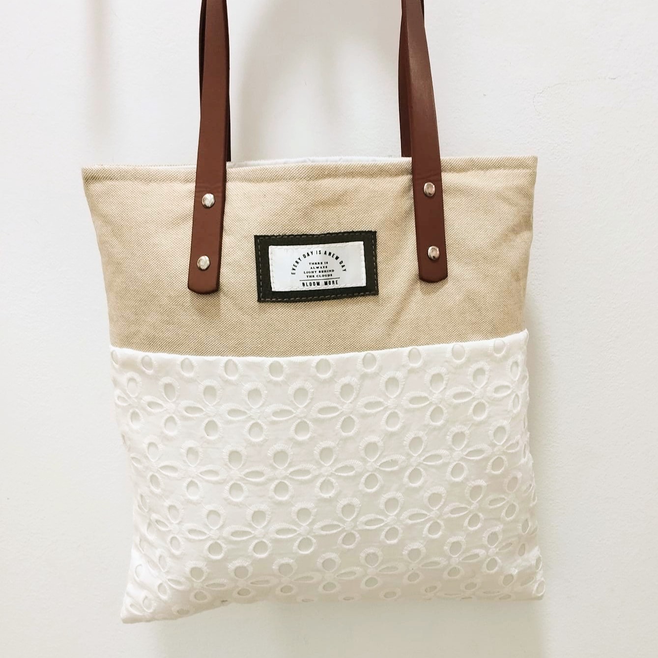 Bolso tela combinado