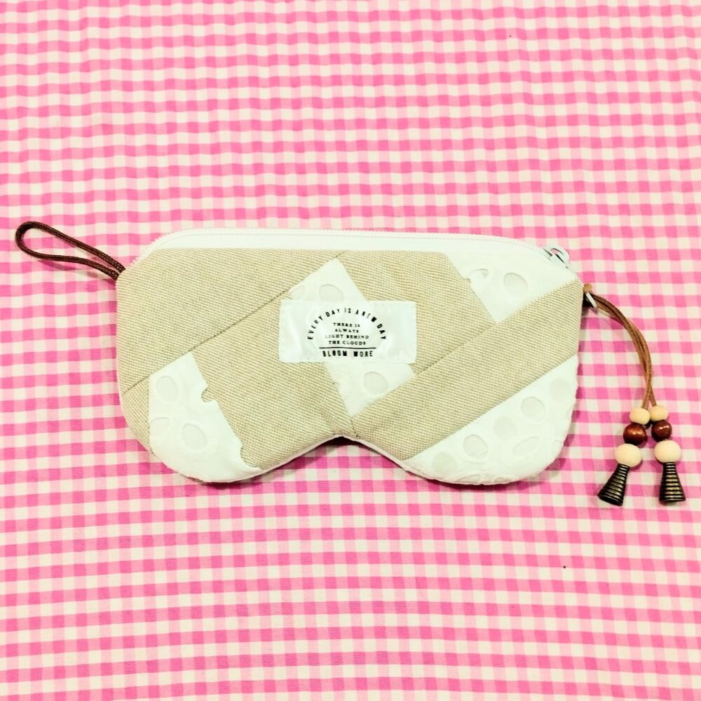 Alternative view of Funda gafas tela calada y beige