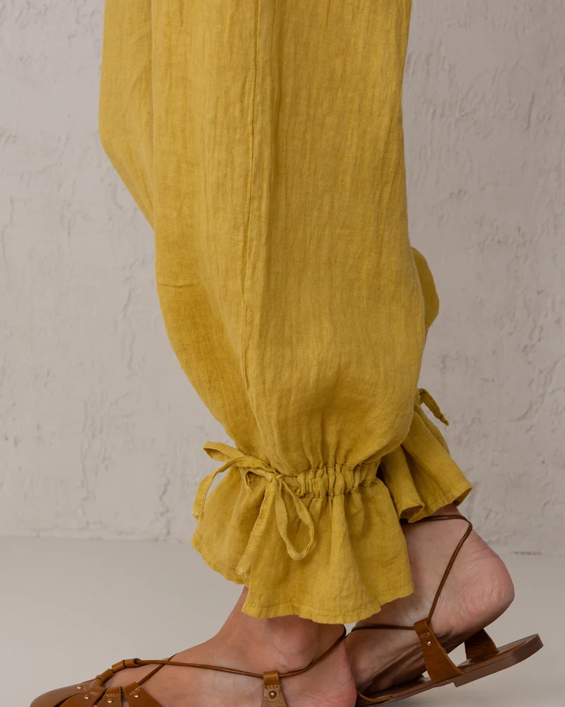 Alternative view of Pantalón Alicia lino mostaza