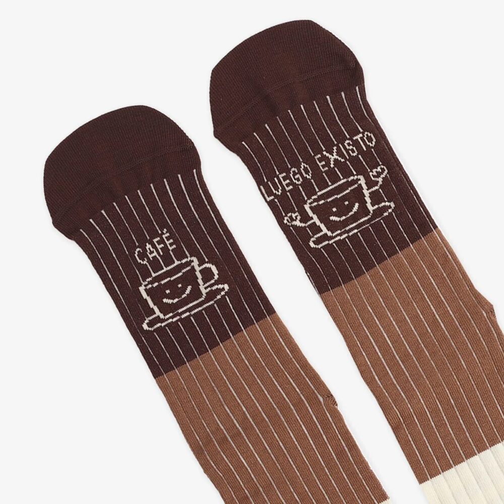 Calcetines "Café, luego existo" ♡