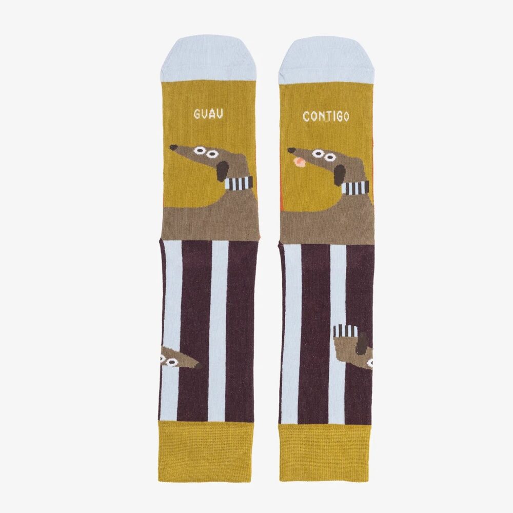 Alternative view of Calcetines "GUAU, contigo" ♡