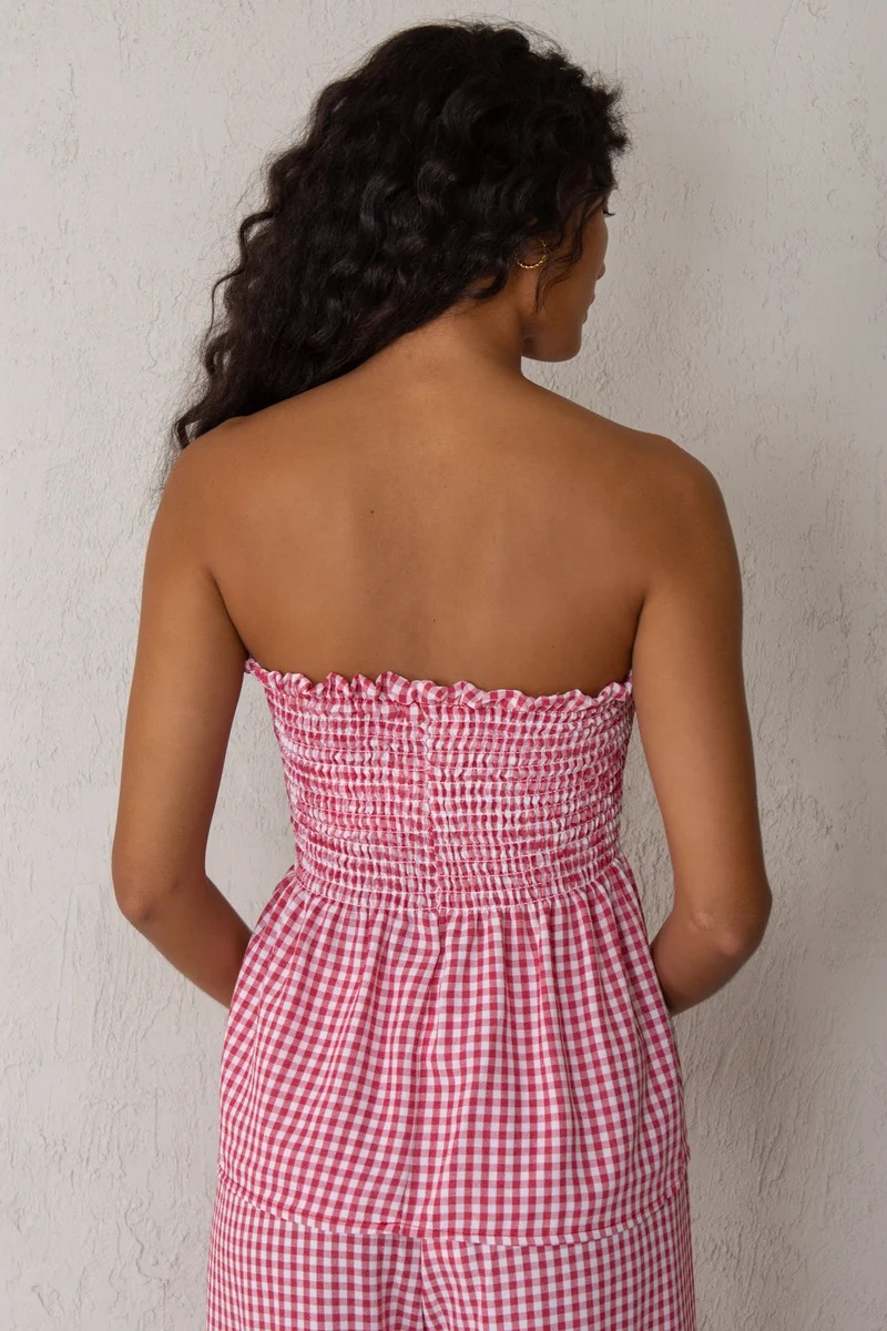 Top Mar vichy rojo - Imagen 5