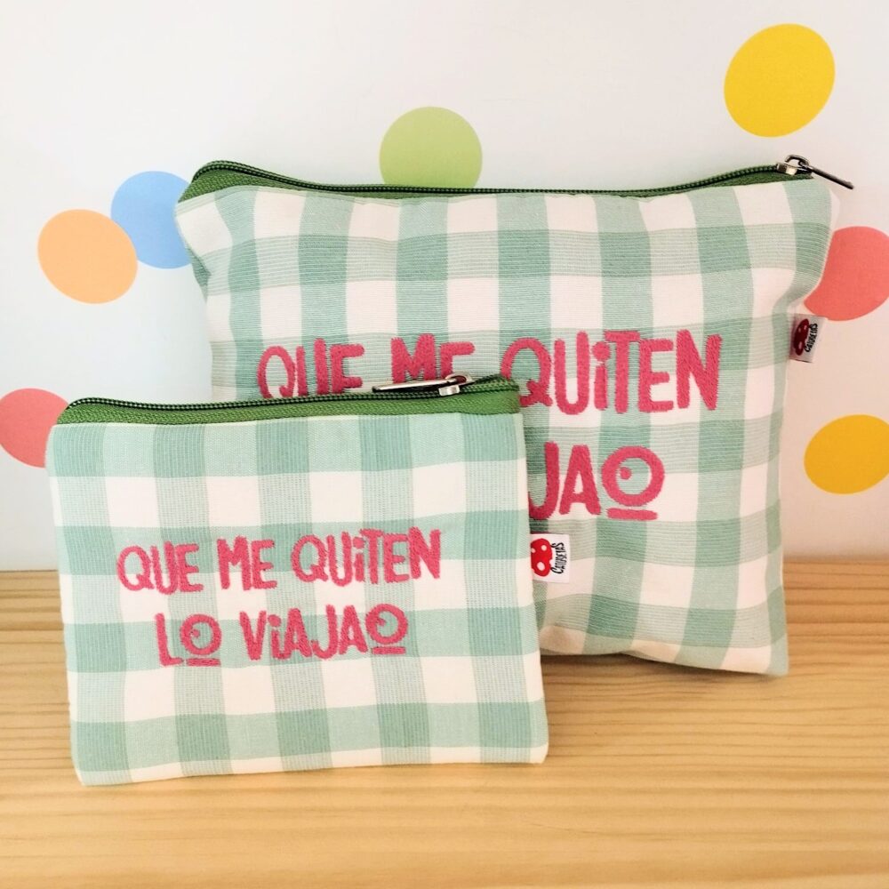 Alternative view of Monedero o Neceser "Que me quiten lo viajao" (Verde agua)
