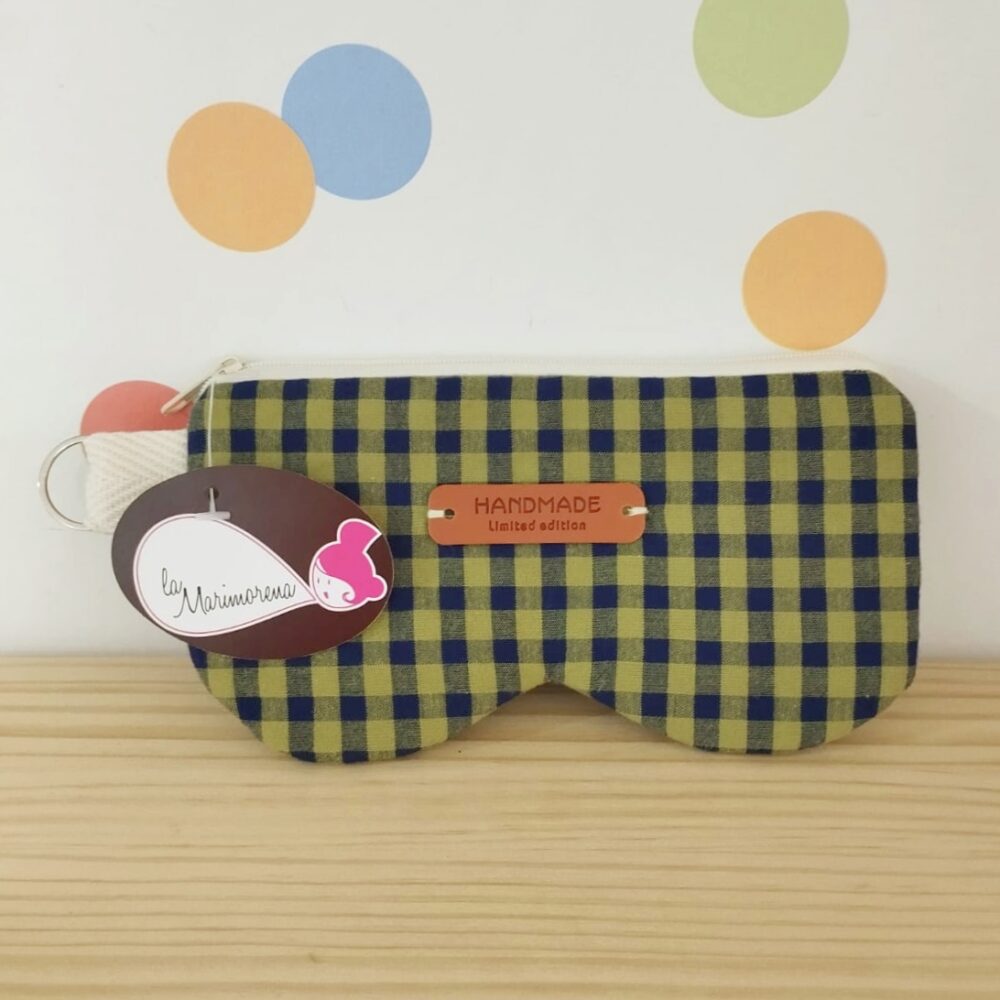 Funda gafas (vichy azul y verde)