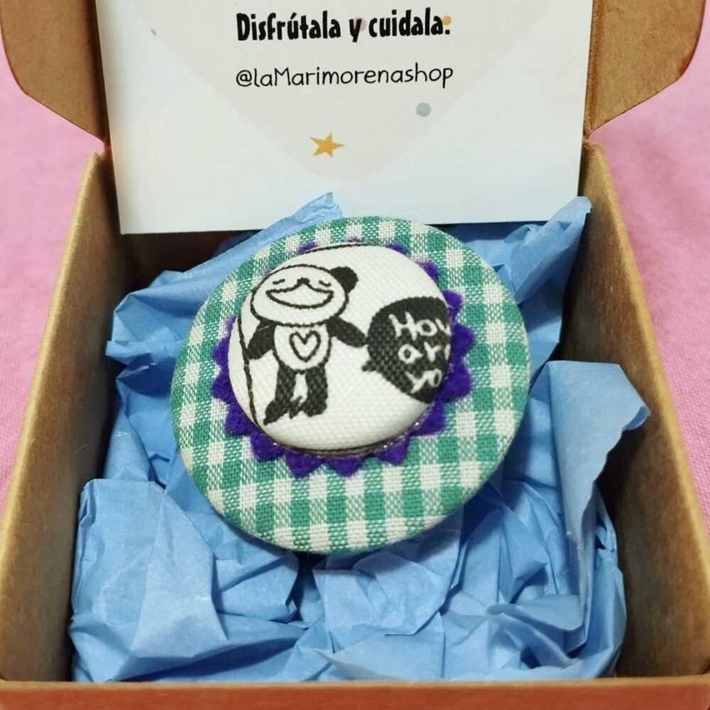 MiniBroche botón osito