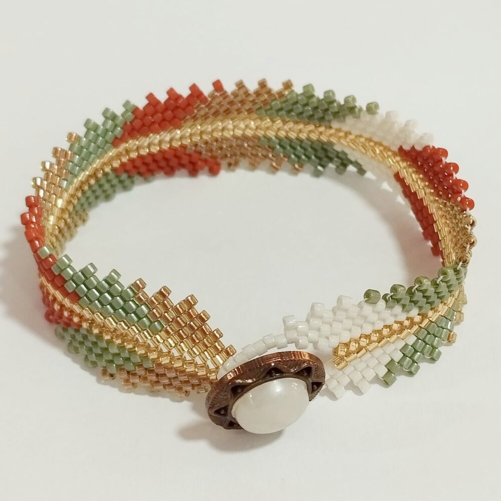 Alternative view of Brazalete flecha delica Miyuki (Terracota)