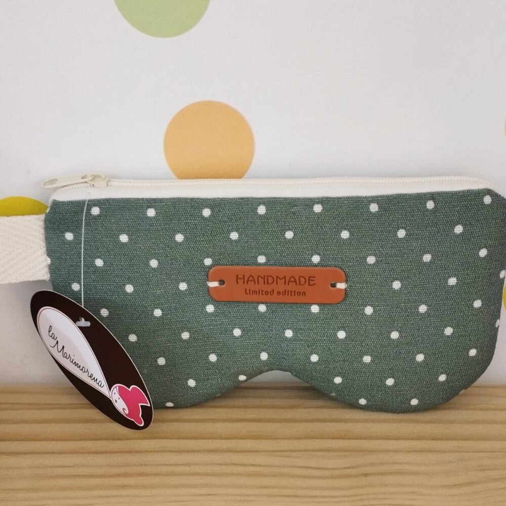 Funda gafas (topitos verde)