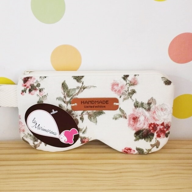 Funda gafas (flores rosas)