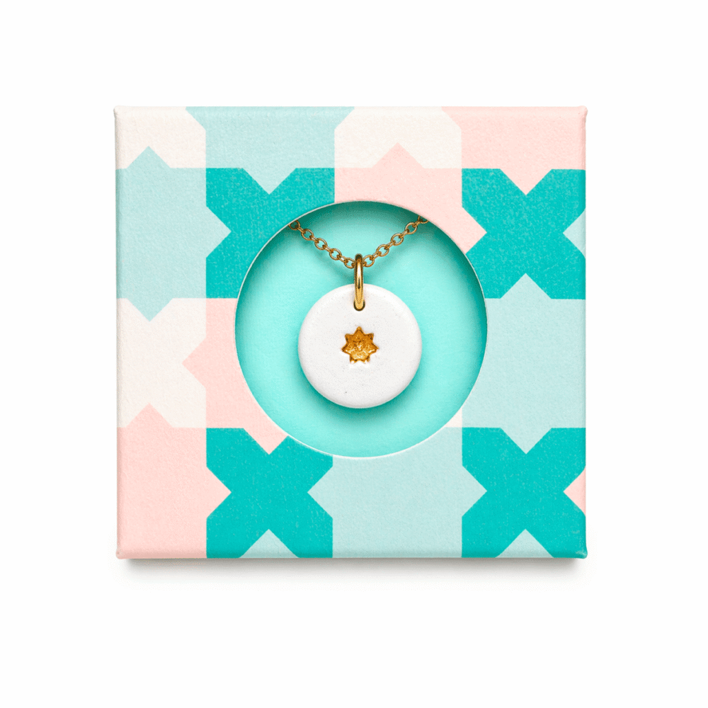 Colgante estrella Nazarí Ivy Paper (blanco)