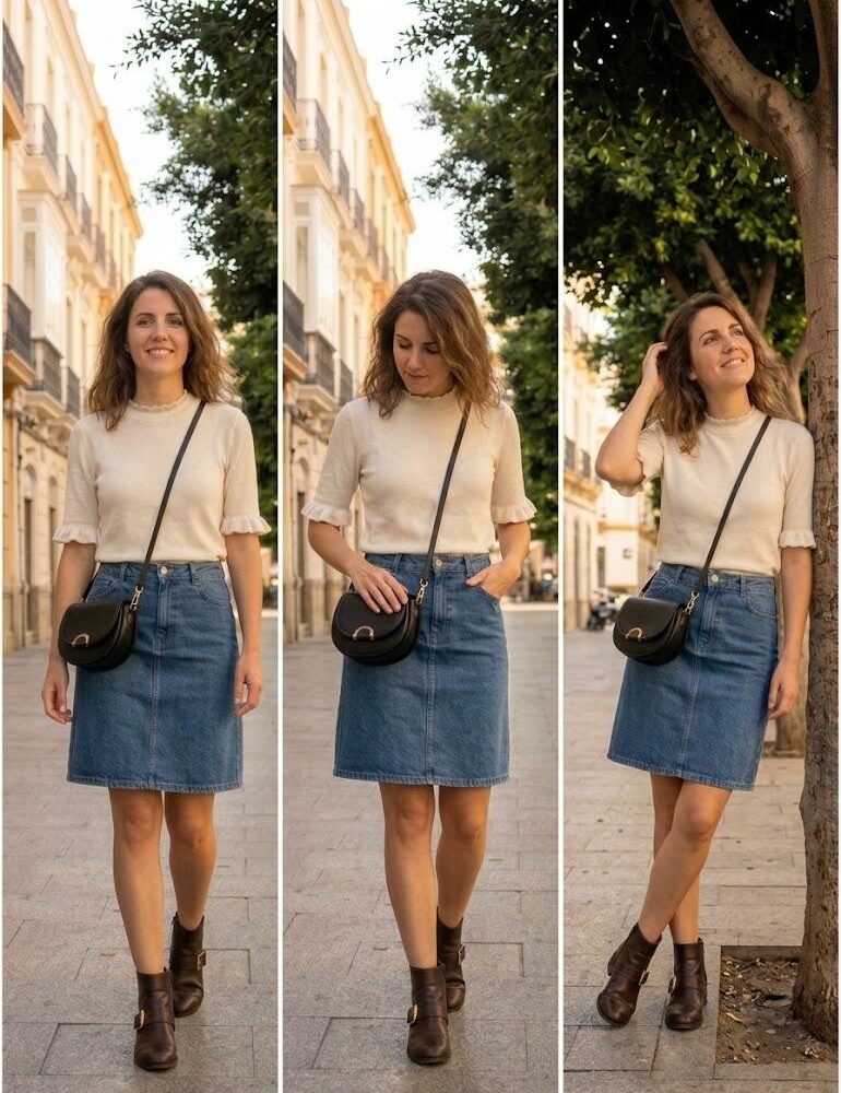 Alternative view of Jersey de manga corta (beige)
