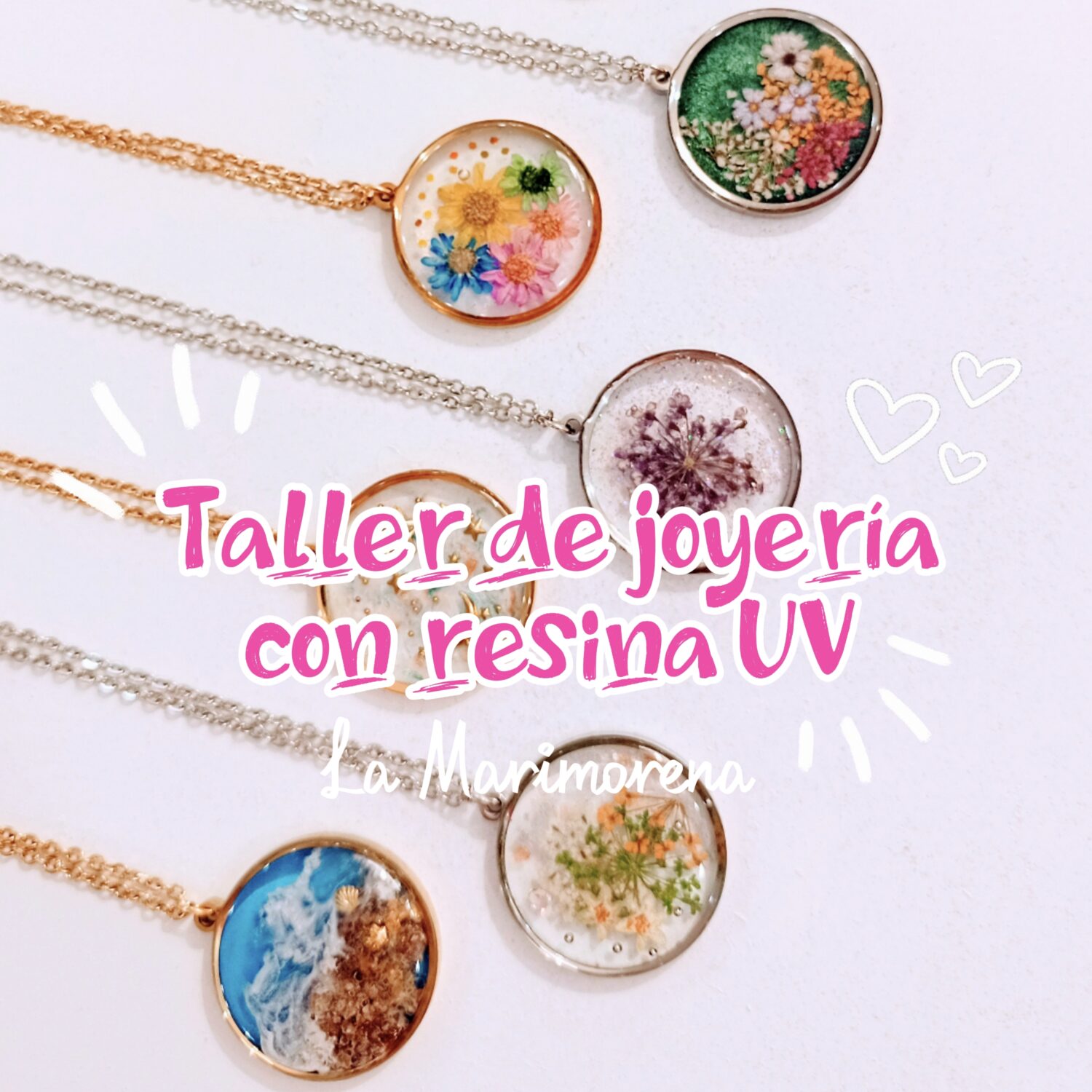 Taller de joyería con resina UV