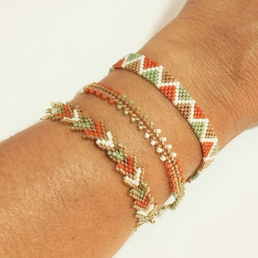Alternative view of Pulsera espiga delica Miyuki (Terracota)