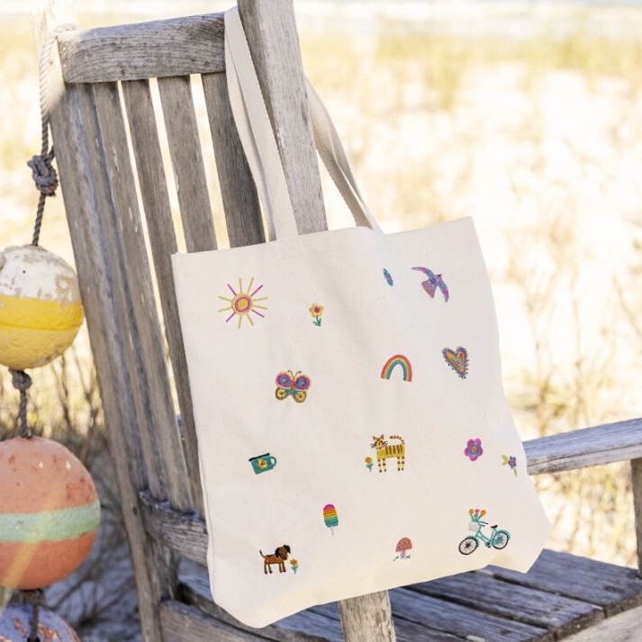 Tote bag bordado "Iconos"
