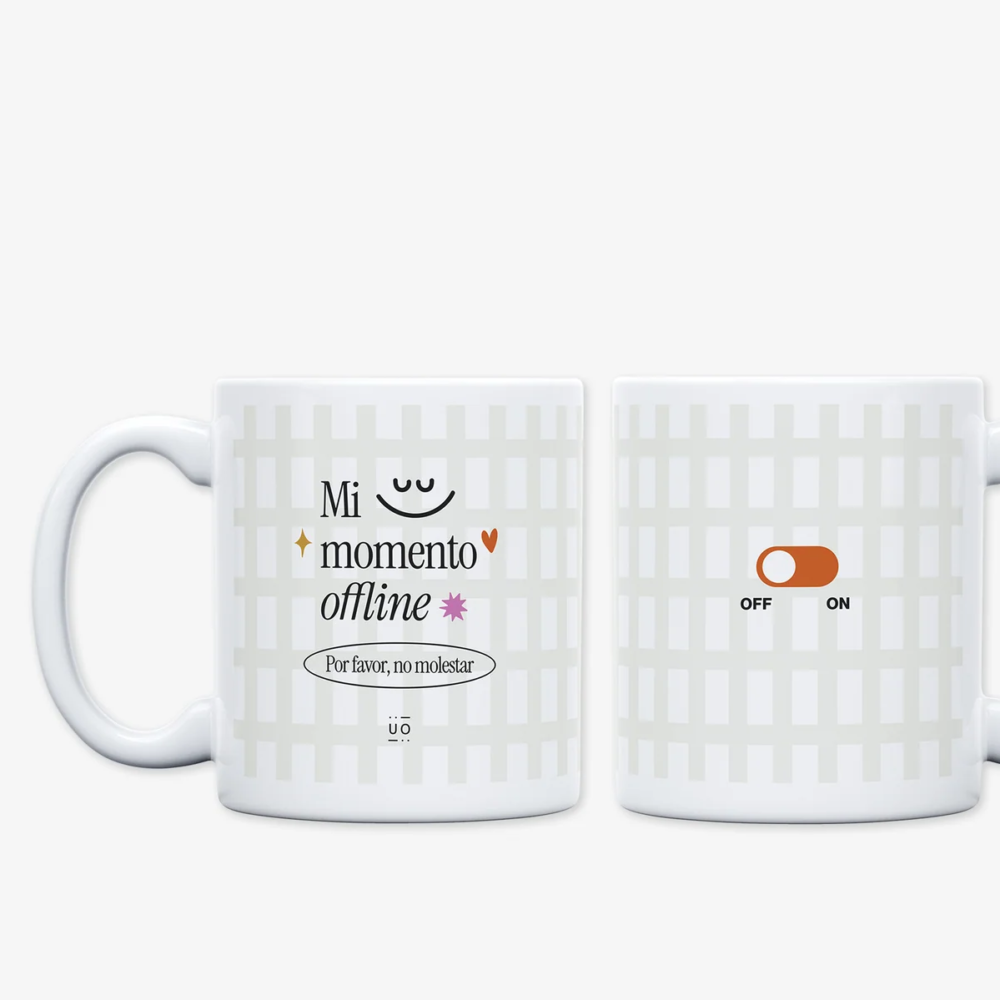 Alternative view of Pack calcetines+taza "Mi momento offline"