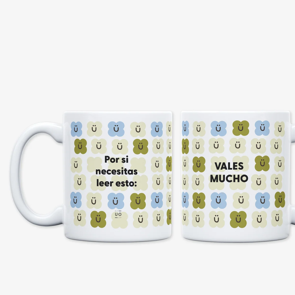Alternative view of Pack calcetines+taza "Por si necesitas leer ésto: vales mucho"